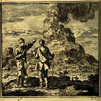 An illustration from De Bykorf des Gemoeds : Honing zaamelende uit allerley Bloemen (1711)
