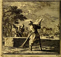 An illustration from De Bykorf des Gemoeds : Honing zaamelende uit allerley Bloemen (1711)