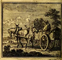 An illustration from De Bykorf des Gemoeds : Honing zaamelende uit allerley Bloemen (1711)