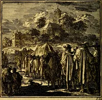 An illustration from De Bykorf des Gemoeds : Honing zaamelende uit allerley Bloemen (1711)