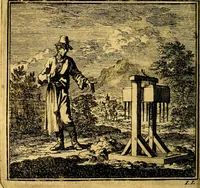 An illustration from De Bykorf des Gemoeds : Honing zaamelende uit allerley Bloemen (1711)