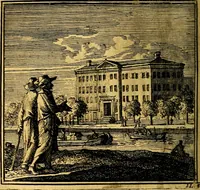 An illustration from De Bykorf des Gemoeds : Honing zaamelende uit allerley Bloemen (1711)