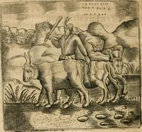 An illustration from Declaracion magistral sobre las emblemas de Andres Alciato con todas las historias, antiguedades, moralidad y doctrina tocante a las buenas costumbres (1615)