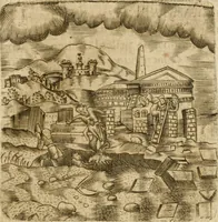 An illustration from Declaracion magistral sobre las emblemas de Andres Alciato con todas las historias, antiguedades, moralidad y doctrina tocante a las buenas costumbres (1615)