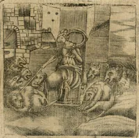 An illustration from Declaracion magistral sobre las emblemas de Andres Alciato con todas las historias, antiguedades, moralidad y doctrina tocante a las buenas costumbres (1615)