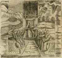 An illustration from Declaracion magistral sobre las emblemas de Andres Alciato con todas las historias, antiguedades, moralidad y doctrina tocante a las buenas costumbres (1615)