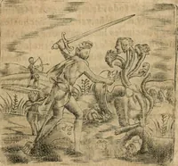 An illustration from Declaracion magistral sobre las emblemas de Andres Alciato con todas las historias, antiguedades, moralidad y doctrina tocante a las buenas costumbres (1615)