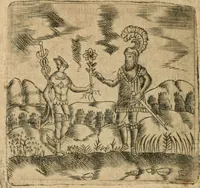 An illustration from Declaracion magistral sobre las emblemas de Andres Alciato con todas las historias, antiguedades, moralidad y doctrina tocante a las buenas costumbres (1615)