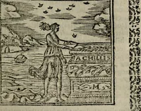 An illustration from Declaracion magistral sobre las Emblemas de Andres Alciato : con todas las historias, antiguedades, moralidad, y doctrina, tocante a las buenas costumbres : dedicadas a la muy noble insigne, leal, y coronada ciudad de Valencia (1670)