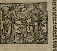 An illustration from Declaracion magistral sobre las Emblemas de Andres Alciato : con todas las historias, antiguedades, moralidad, y doctrina, tocante a las buenas costumbres : dedicadas a la muy noble insigne, leal, y coronada ciudad de Valencia (1670)