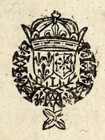 An illustration from [Declaration du roy, portant que les monnoyes d'argent legeres ne seront exposées que pour leur iuste prix selon leur poids & titre, & que tous les poids dont on se seruira pour les monnoyes, seront aiustez & estallonnez sur ceux de la Cour des monnoyes dans vn mois : registrée en la Cour des monnoyes le 24. octobre 1640 : ensemble l'arrest de ladite cour, pour le fait de l'estalonnement desdits poids]. (1640)