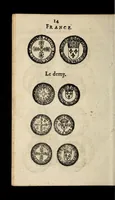 An illustration from [Declaration du roy, portant que les monnoyes d'argent legeres ne seront exposées que pour leur iuste prix selon leur poids & titre, & que tous les poids dont on se seruira pour les monnoyes, seront aiustez & estallonnez sur ceux de la Cour des monnoyes dans vn mois : registrée en la Cour des monnoyes le 24. octobre 1640 : ensemble l'arrest de ladite cour, pour le fait de l'estalonnement desdits poids]. (1640)