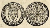 An illustration from [Declaration du roy, portant que les monnoyes d'argent legeres ne seront exposées que pour leur iuste prix selon leur poids & titre, & que tous les poids dont on se seruira pour les monnoyes, seront aiustez & estallonnez sur ceux de la Cour des monnoyes dans vn mois : registrée en la Cour des monnoyes le 24. octobre 1640 : ensemble l'arrest de ladite cour, pour le fait de l'estalonnement desdits poids]. (1640)