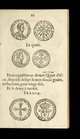 Picture 13 of 67 from [Declaration du roy, portant que les monnoyes d'argent legeres ne seront exposées que pour leur iuste prix selon leur poids & titre, & que tous les poids dont on se seruira pour les monnoyes, seront aiustez & estallonnez sur ceux de la Cour des monnoyes dans vn mois : registrée en la Cour des monnoyes le 24. octobre 1640 : ensemble l'arrest de ladite cour, pour le fait de l'estalonnement desdits poids]. (1640), leaf 21