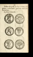 Picture 15 of 67 from [Declaration du roy, portant que les monnoyes d'argent legeres ne seront exposées que pour leur iuste prix selon leur poids & titre, & que tous les poids dont on se seruira pour les monnoyes, seront aiustez & estallonnez sur ceux de la Cour des monnoyes dans vn mois : registrée en la Cour des monnoyes le 24. octobre 1640 : ensemble l'arrest de ladite cour, pour le fait de l'estalonnement desdits poids]. (1640), leaf 23