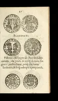 An illustration from [Declaration du roy, portant que les monnoyes d'argent legeres ne seront exposées que pour leur iuste prix selon leur poids & titre, & que tous les poids dont on se seruira pour les monnoyes, seront aiustez & estallonnez sur ceux de la Cour des monnoyes dans vn mois : registrée en la Cour des monnoyes le 24. octobre 1640 : ensemble l'arrest de ladite cour, pour le fait de l'estalonnement desdits poids]. (1640)