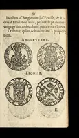 An illustration from [Declaration du roy, portant que les monnoyes d'argent legeres ne seront exposées que pour leur iuste prix selon leur poids & titre, & que tous les poids dont on se seruira pour les monnoyes, seront aiustez & estallonnez sur ceux de la Cour des monnoyes dans vn mois : registrée en la Cour des monnoyes le 24. octobre 1640 : ensemble l'arrest de ladite cour, pour le fait de l'estalonnement desdits poids]. (1640)