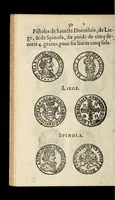 An illustration from [Declaration du roy, portant que les monnoyes d'argent legeres ne seront exposées que pour leur iuste prix selon leur poids & titre, & que tous les poids dont on se seruira pour les monnoyes, seront aiustez & estallonnez sur ceux de la Cour des monnoyes dans vn mois : registrée en la Cour des monnoyes le 24. octobre 1640 : ensemble l'arrest de ladite cour, pour le fait de l'estalonnement desdits poids]. (1640)