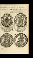 An illustration from [Declaration du roy, portant que les monnoyes d'argent legeres ne seront exposées que pour leur iuste prix selon leur poids & titre, & que tous les poids dont on se seruira pour les monnoyes, seront aiustez & estallonnez sur ceux de la Cour des monnoyes dans vn mois : registrée en la Cour des monnoyes le 24. octobre 1640 : ensemble l'arrest de ladite cour, pour le fait de l'estalonnement desdits poids]. (1640)