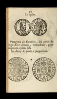 An illustration from [Declaration du roy, portant que les monnoyes d'argent legeres ne seront exposées que pour leur iuste prix selon leur poids & titre, & que tous les poids dont on se seruira pour les monnoyes, seront aiustez & estallonnez sur ceux de la Cour des monnoyes dans vn mois : registrée en la Cour des monnoyes le 24. octobre 1640 : ensemble l'arrest de ladite cour, pour le fait de l'estalonnement desdits poids]. (1640)