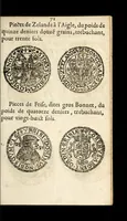An illustration from [Declaration du roy, portant que les monnoyes d'argent legeres ne seront exposées que pour leur iuste prix selon leur poids & titre, & que tous les poids dont on se seruira pour les monnoyes, seront aiustez & estallonnez sur ceux de la Cour des monnoyes dans vn mois : registrée en la Cour des monnoyes le 24. octobre 1640 : ensemble l'arrest de ladite cour, pour le fait de l'estalonnement desdits poids]. (1640)