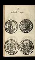 An illustration from [Declaration du roy, portant que les monnoyes d'argent legeres ne seront exposées que pour leur iuste prix selon leur poids & titre, & que tous les poids dont on se seruira pour les monnoyes, seront aiustez & estallonnez sur ceux de la Cour des monnoyes dans vn mois : registrée en la Cour des monnoyes le 24. octobre 1640 : ensemble l'arrest de ladite cour, pour le fait de l'estalonnement desdits poids]. (1640)