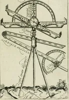 An illustration from Declaration de l'vsage du graphometre : par la pratique duq[ue]l l'on peut mesurer toutes distances des choses de remarque qui se pourront voir et discerner du lieu ou il sera posé : et po[ur] arpenter terres, bois, prez, & faire plans de villes et forteresses, cartes geographiques, & generalement toutes mesures visibles : et ce sans reigle d'arithmetique (1597)