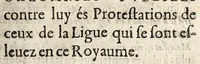 Picture 1 of 2 from Declaration du roy de Navarre sur les calomnies publiees contre luy és protestations de ceux de la Ligue qui se sont esleuez en ce royaume. (1585), leaf 1