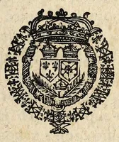 An illustration from Declaration dv roy svr le fait des monnoyes. Verefiée par arrest de la Cour des Monnoyes du 18. feurier 1630. Ensemble autre arrest de ladite Cour, cy deuant donné pour le décry des ospeces edites patagons, du 12. iuin 1629. (1630)