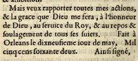 An illustration from Declaration faicte par Monsieur le Prince de Condé, pour monstrer les raisons qui l'ont contrainct d'emtreprendre la defense de l'authorité du Roy, du gouuernement de la Royne, & du repos de ce Royaume. Auec la protestation sur ce requise. (1564)