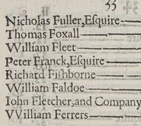 Picture 8 of 12 from A declaration of the state of the colony and affaires in Virginia: : with the names of the aduenturors, and summes aduentured in that action. (1620), leaf 41