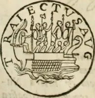 An illustration from De colvmna Traiani syntagma. Accesserunt explicatio veteris tabellae anaglyphae Homeri Iliadem, atqve ex Stesichoro, Arctino et Lesche Ilii excidivm continentis, & Emissarii Lacus Fvcini descriptio (1683)