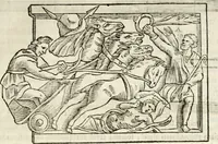 Picture 50 of 246 from De colvmna Traiani syntagma. Accesserunt explicatio veteris tabellae anaglyphae Homeri Iliadem, atqve ex Stesichoro, Arctino et Lesche Ilii excidivm continentis, & Emissarii Lacus Fvcini descriptio (1683), leaf 154