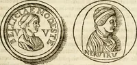 An illustration from De colvmna Traiani syntagma. Accesserunt explicatio veteris tabellae anaglyphae Homeri Iliadem, atqve ex Stesichoro, Arctino et Lesche Ilii excidivm continentis, & Emissarii Lacus Fvcini descriptio (1683)