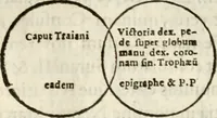 Picture 104 of 246 from De colvmna Traiani syntagma. Accesserunt explicatio veteris tabellae anaglyphae Homeri Iliadem, atqve ex Stesichoro, Arctino et Lesche Ilii excidivm continentis, & Emissarii Lacus Fvcini descriptio (1683), leaf 282