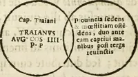 Picture 118 of 246 from De colvmna Traiani syntagma. Accesserunt explicatio veteris tabellae anaglyphae Homeri Iliadem, atqve ex Stesichoro, Arctino et Lesche Ilii excidivm continentis, & Emissarii Lacus Fvcini descriptio (1683), leaf 287