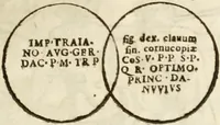 Picture 131 of 246 from De colvmna Traiani syntagma. Accesserunt explicatio veteris tabellae anaglyphae Homeri Iliadem, atqve ex Stesichoro, Arctino et Lesche Ilii excidivm continentis, & Emissarii Lacus Fvcini descriptio (1683), leaf 310