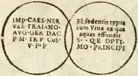 Picture 132 of 246 from De colvmna Traiani syntagma. Accesserunt explicatio veteris tabellae anaglyphae Homeri Iliadem, atqve ex Stesichoro, Arctino et Lesche Ilii excidivm continentis, & Emissarii Lacus Fvcini descriptio (1683), leaf 310