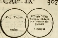 Picture 142 of 246 from De colvmna Traiani syntagma. Accesserunt explicatio veteris tabellae anaglyphae Homeri Iliadem, atqve ex Stesichoro, Arctino et Lesche Ilii excidivm continentis, & Emissarii Lacus Fvcini descriptio (1683), leaf 314