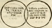 Picture 143 of 246 from De colvmna Traiani syntagma. Accesserunt explicatio veteris tabellae anaglyphae Homeri Iliadem, atqve ex Stesichoro, Arctino et Lesche Ilii excidivm continentis, & Emissarii Lacus Fvcini descriptio (1683), leaf 314