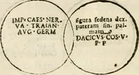 Picture 148 of 246 from De colvmna Traiani syntagma. Accesserunt explicatio veteris tabellae anaglyphae Homeri Iliadem, atqve ex Stesichoro, Arctino et Lesche Ilii excidivm continentis, & Emissarii Lacus Fvcini descriptio (1683), leaf 315