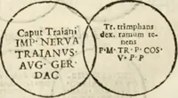 Picture 155 of 246 from De colvmna Traiani syntagma. Accesserunt explicatio veteris tabellae anaglyphae Homeri Iliadem, atqve ex Stesichoro, Arctino et Lesche Ilii excidivm continentis, & Emissarii Lacus Fvcini descriptio (1683), leaf 316