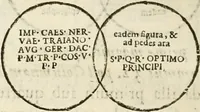 Picture 178 of 246 from De colvmna Traiani syntagma. Accesserunt explicatio veteris tabellae anaglyphae Homeri Iliadem, atqve ex Stesichoro, Arctino et Lesche Ilii excidivm continentis, & Emissarii Lacus Fvcini descriptio (1683), leaf 319