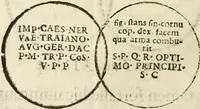 Picture 180 of 246 from De colvmna Traiani syntagma. Accesserunt explicatio veteris tabellae anaglyphae Homeri Iliadem, atqve ex Stesichoro, Arctino et Lesche Ilii excidivm continentis, & Emissarii Lacus Fvcini descriptio (1683), leaf 319