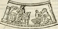 An illustration from De colvmna Traiani syntagma. Accesserunt explicatio veteris tabellae anaglyphae Homeri Iliadem, atqve ex Stesichoro, Arctino et Lesche Ilii excidivm continentis, & Emissarii Lacus Fvcini descriptio (1683)