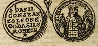 Picture 10 of 12 from De Constantini Magni, Christianor. impp. primi, duobus nummis : qvorum priorem, accepto sacro-sancto Baptismate, posteriorem autem, paterne facta Imperii sui anno ejusd. ultimo, inter tres filios partione, is jusserit signari epistolae duae ... (1693), leaf 36