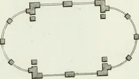 An illustration from Decorations for parks and gardens : designs for gates, garden seats, alcoves, temples, baths, entrance gates, lodges, facades, prospect towers, cattle sheds, ruins, bridges, greenhouses, &c. &c. also a hot house & hot wall : with plans & scales on 55 plates (1810)