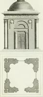 An illustration from Decorations for parks and gardens : designs for gates, garden seats, alcoves, temples, baths, entrance gates, lodges, facades, prospect towers, cattle sheds, ruins, bridges, greenhouses, &c. &c. also a hot house & hot wall : with plans & scales on 55 plates (1810)