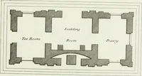 An illustration from Decorations for parks and gardens : designs for gates, garden seats, alcoves, temples, baths, entrance gates, lodges, facades, prospect towers, cattle sheds, ruins, bridges, greenhouses, &c. &c. also a hot house & hot wall : with plans & scales on 55 plates (1810)