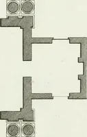 An illustration from Decorations for parks and gardens : designs for gates, garden seats, alcoves, temples, baths, entrance gates, lodges, facades, prospect towers, cattle sheds, ruins, bridges, greenhouses, &c. &c. also a hot house & hot wall : with plans & scales on 55 plates (1810)